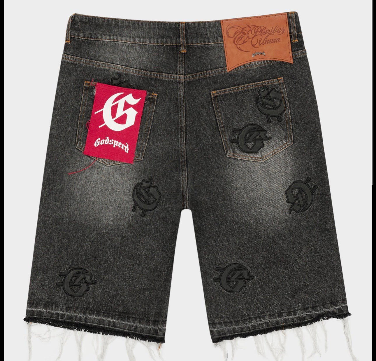 Godspeed “infinity Logo” Denim Shorts (Black)