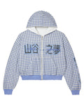 Vale Reversible Zip Up Hoodie (Light Blue/White)