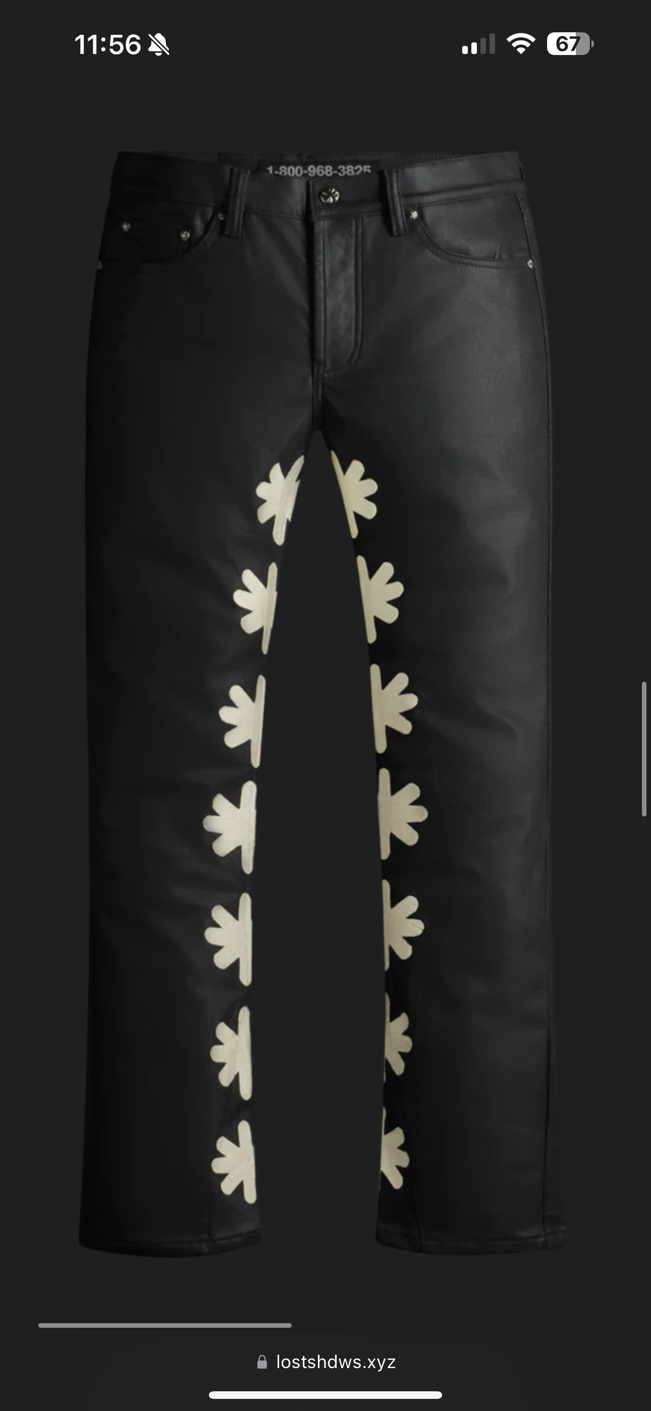 Lost Shdws Wax Jeans (Black/Cream)