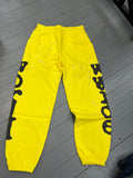 Spider sweatpants yellow/ black logo