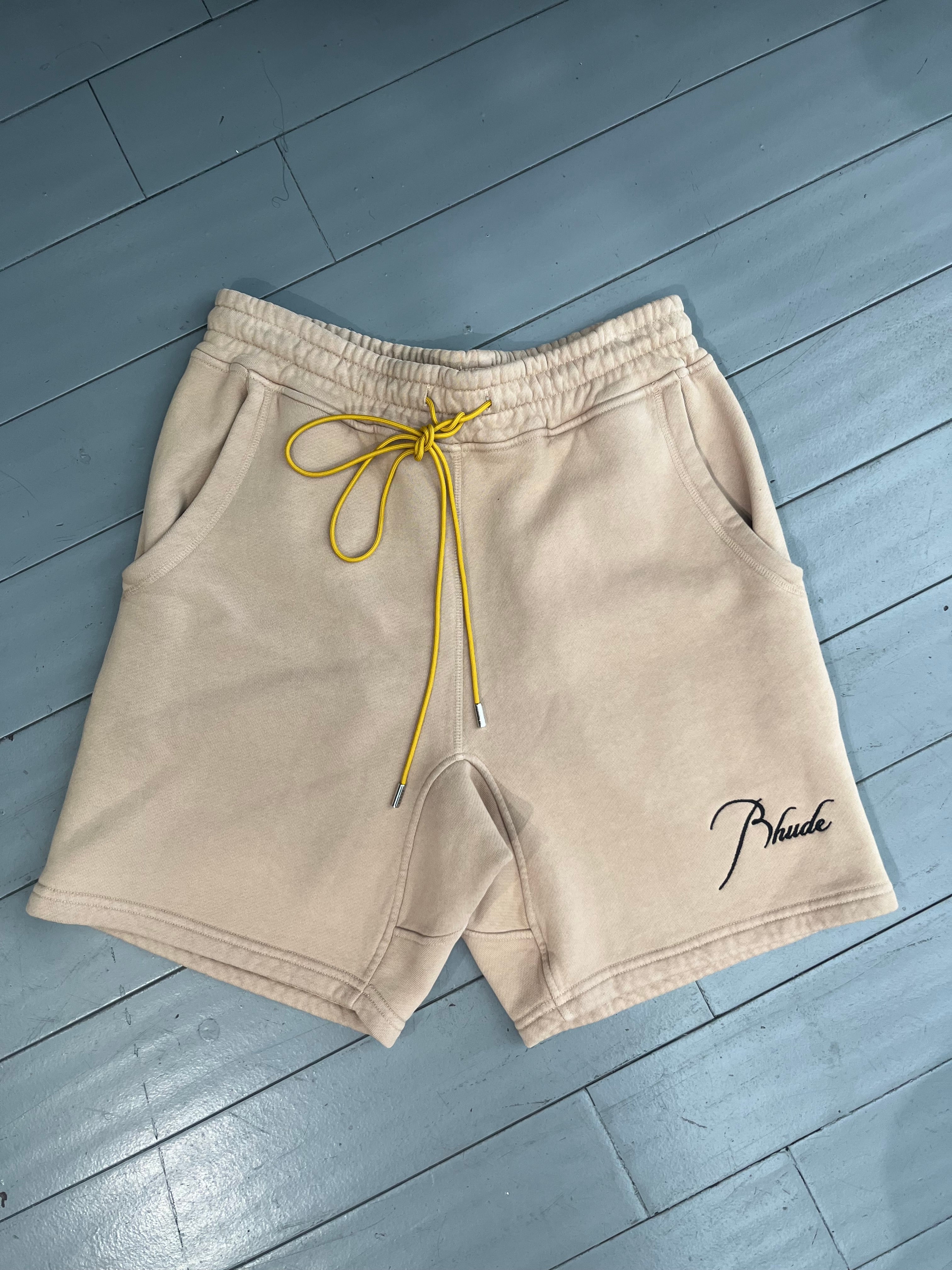 Rhude Logo Shorts (Tan)