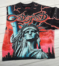 Godspeed black tee Statue of Liberty red