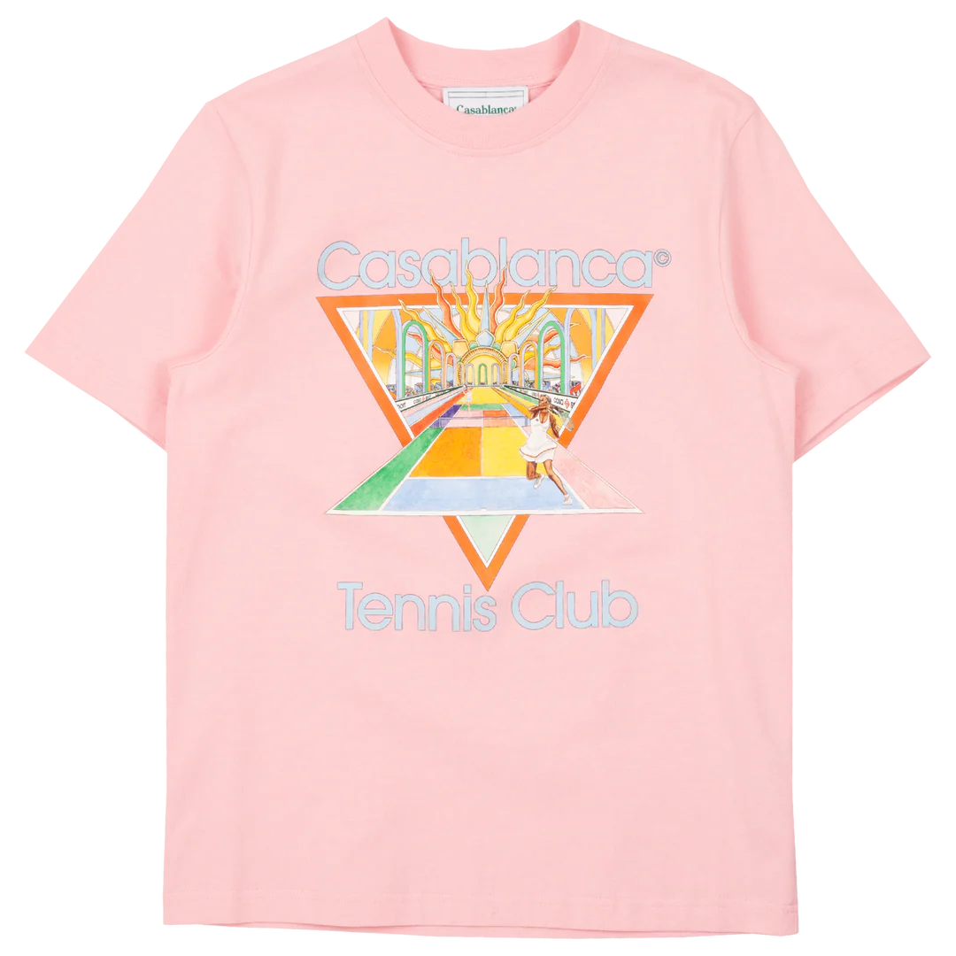 Casablanca “Tennis Club” Tee (Pink/Orange)