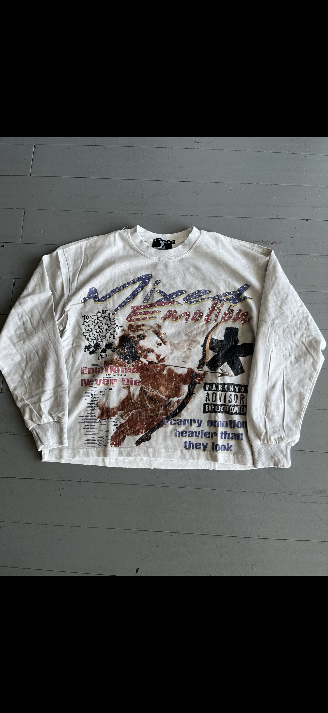 Mixed Emotions “Emotions Never Die” Longsleeve white