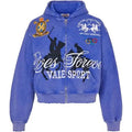 Vale Rockefeller Zip Up Hoodie Blue