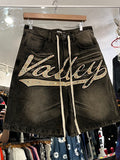 Vale lives rhinestone denim black shorts