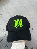 Amiri trucker hat ma logo black green