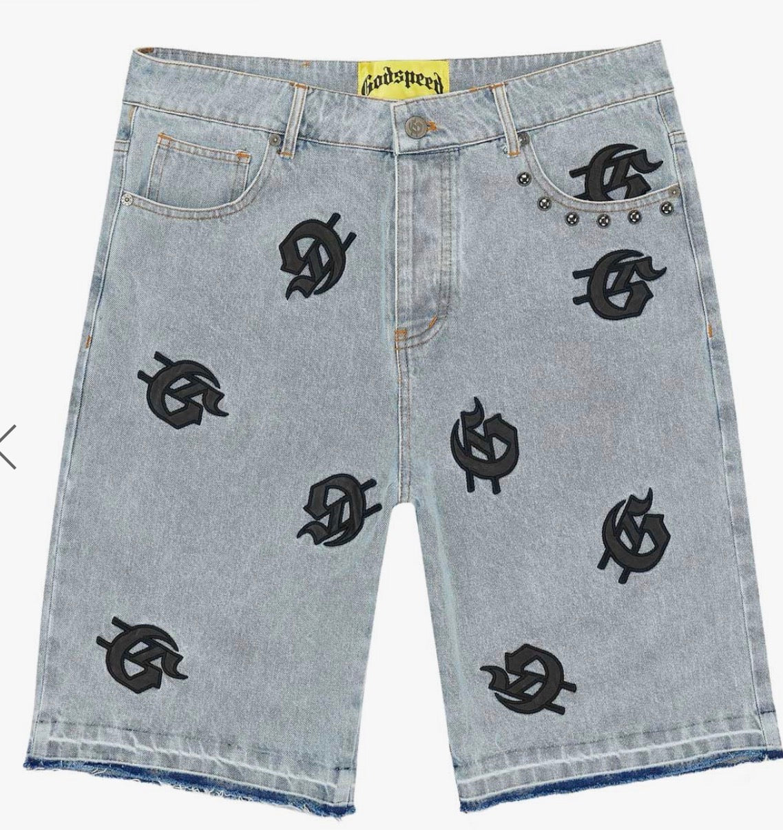 Godspeed “infinity Logo” Denim Shorts (Blue)