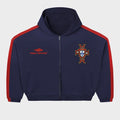 Hmdd Navy/Red Lisbon Zip Up Hoodie