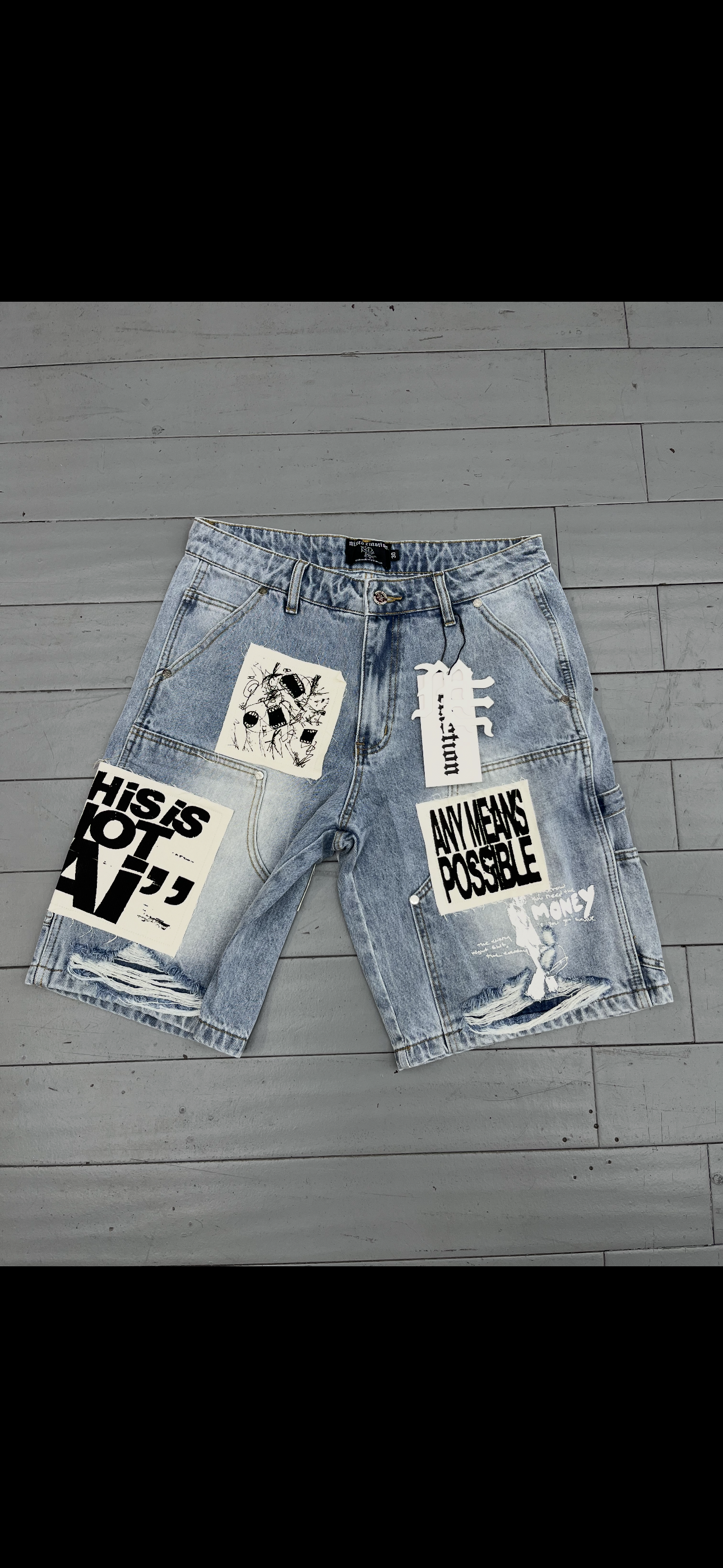 Mixed Emotions “Ai” Shorts blue