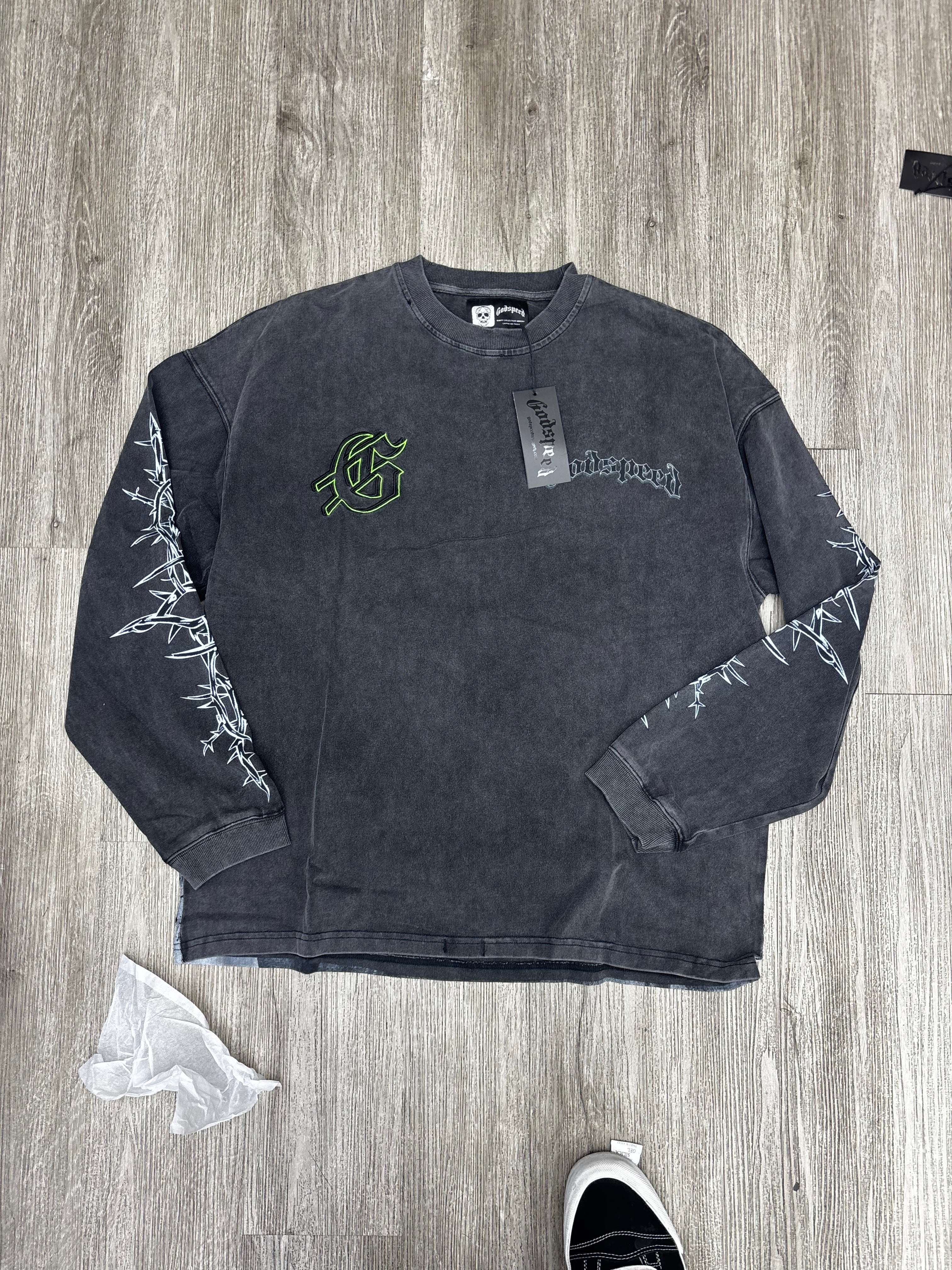 Godspeed longsleeve bire wire black/ green logo
