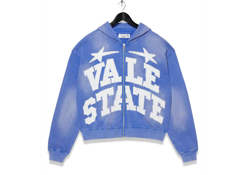 Vale Lives “State” Zip Up Hoodie (Blue)