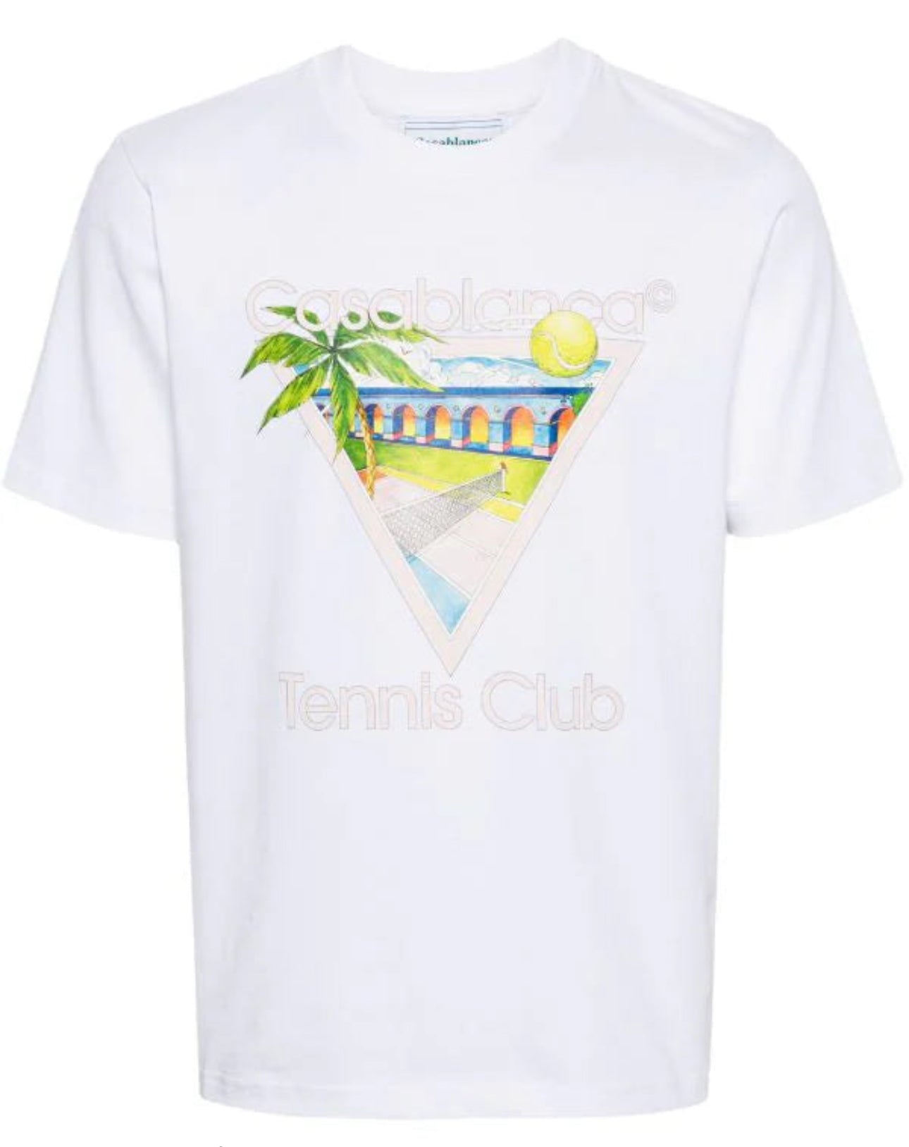 Casablanca “Tennis club” Tee (White/Pink)
