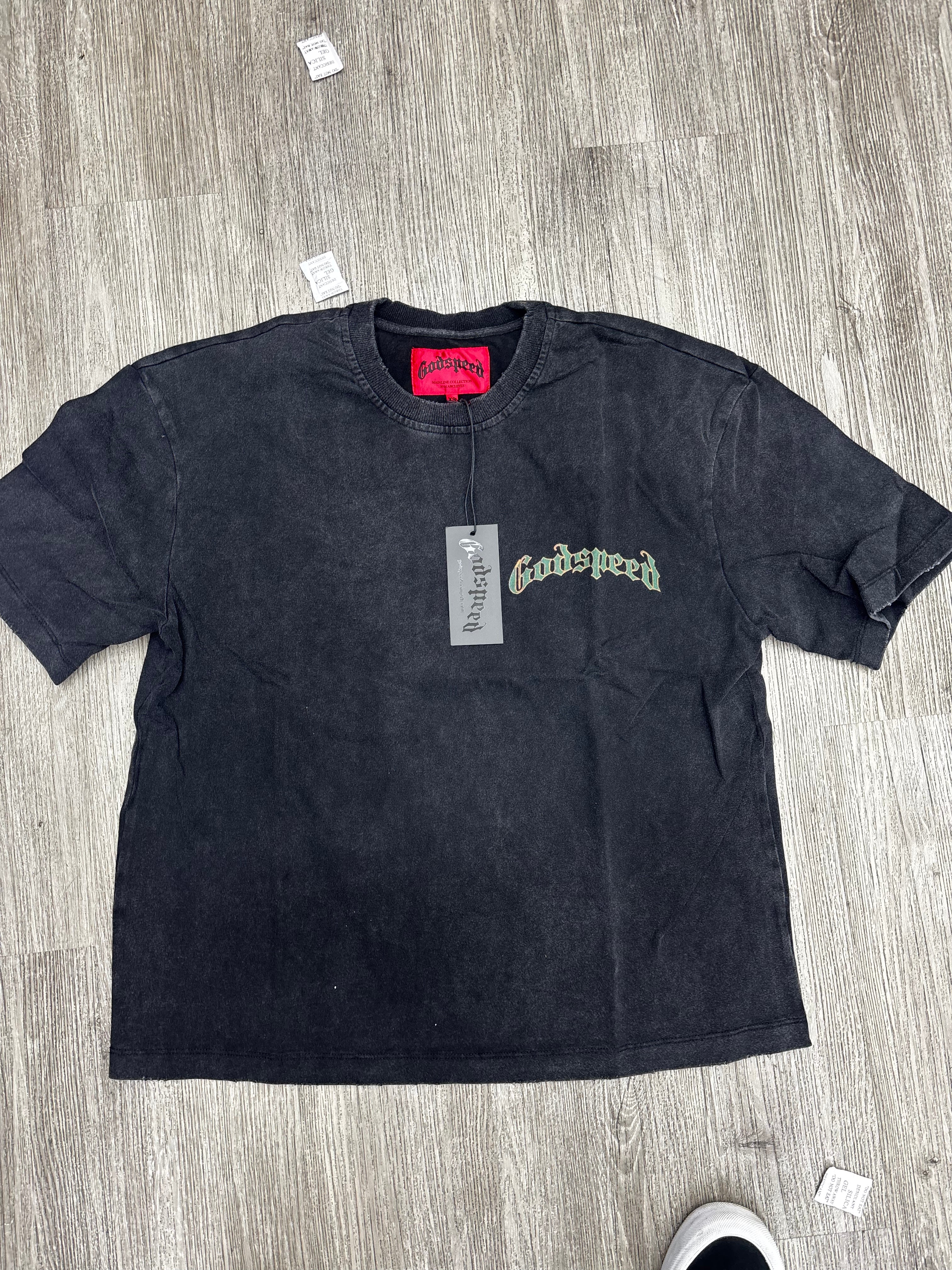 Godspeed tee small side logo black