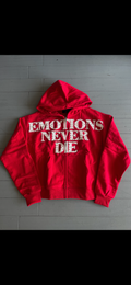 Mixed Emotions “Never Die” Zip up hoodie red