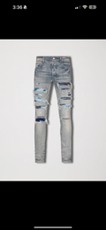 Amiri Tie Dye Trasher (Blue)