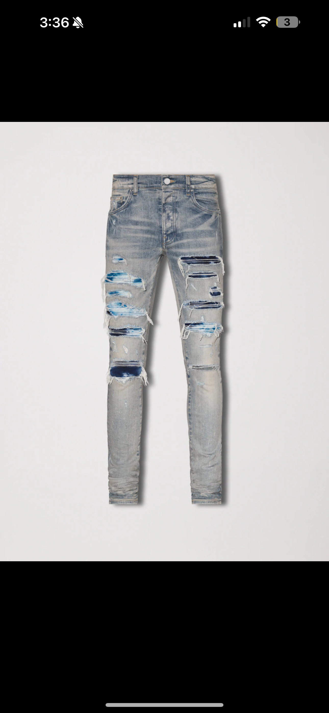 Amiri Tie Dye Trasher (Blue)