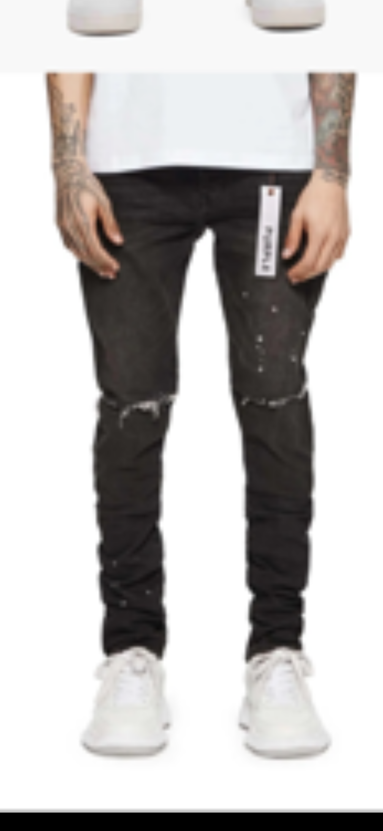 Purple Brand Jeans “Spray Paint” Black