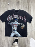 Godspeed tee baseball player black