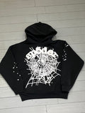 Spider hoodie black/ white logo