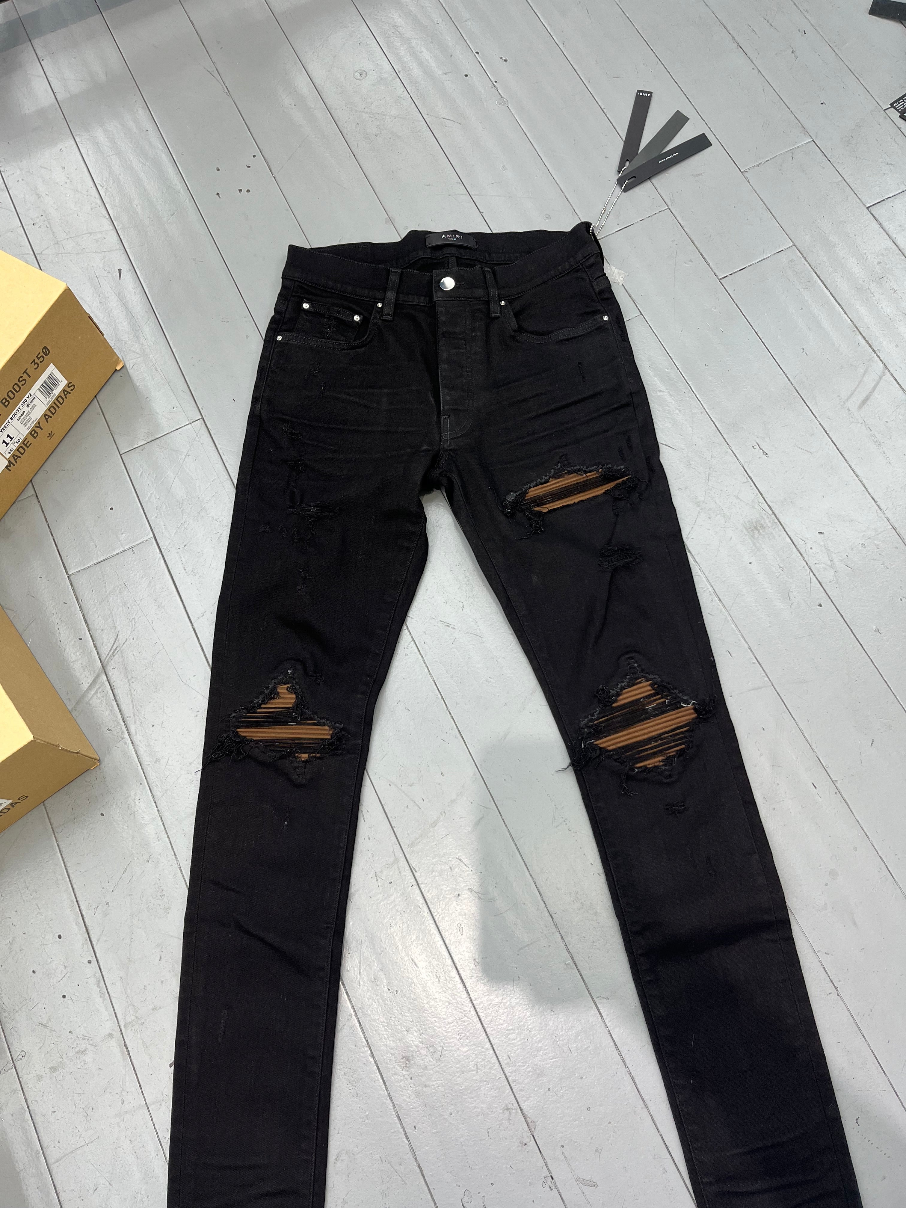 Amiri mx1 black brown rips
