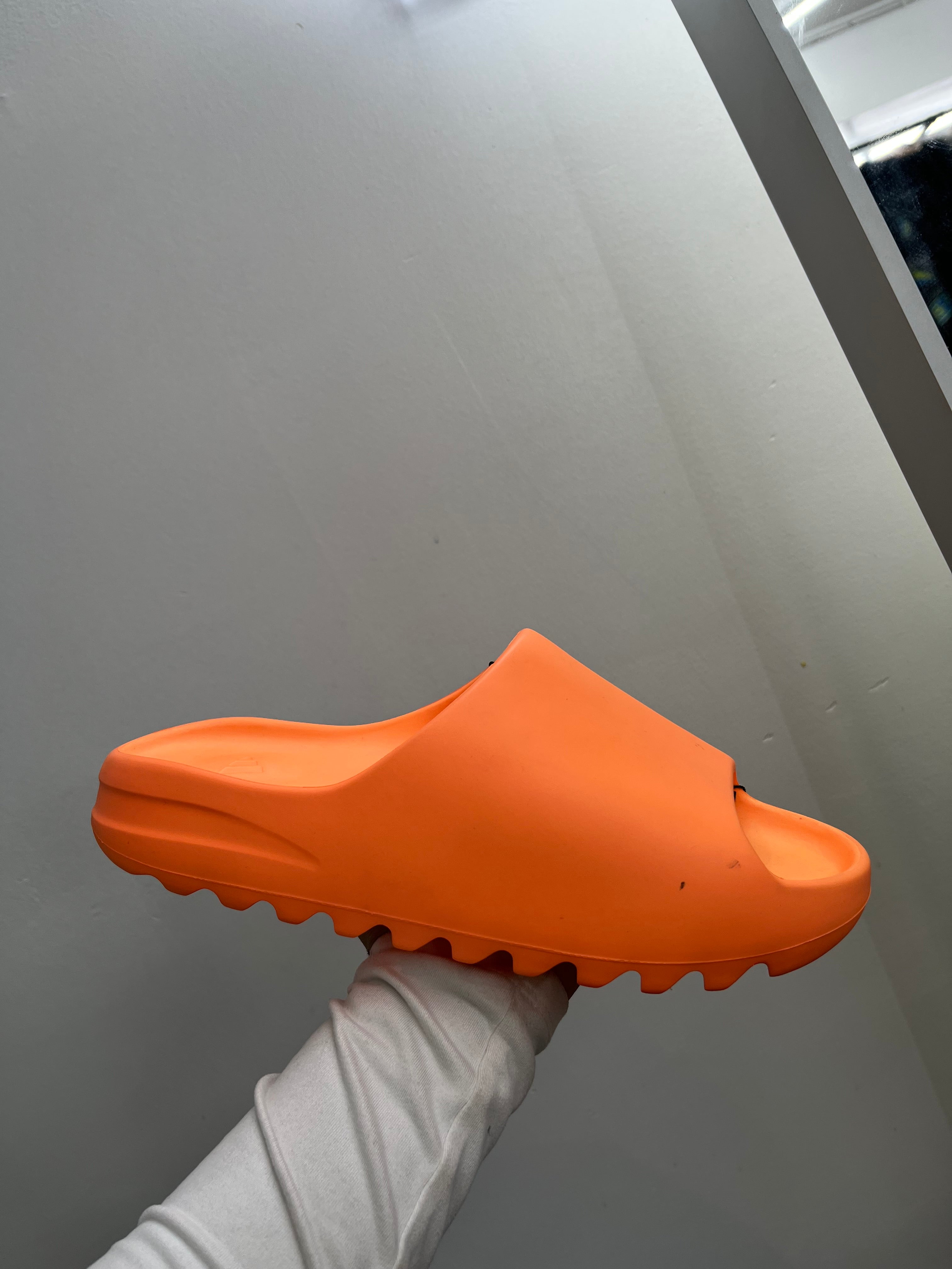 Adidas Yeezy slides orange