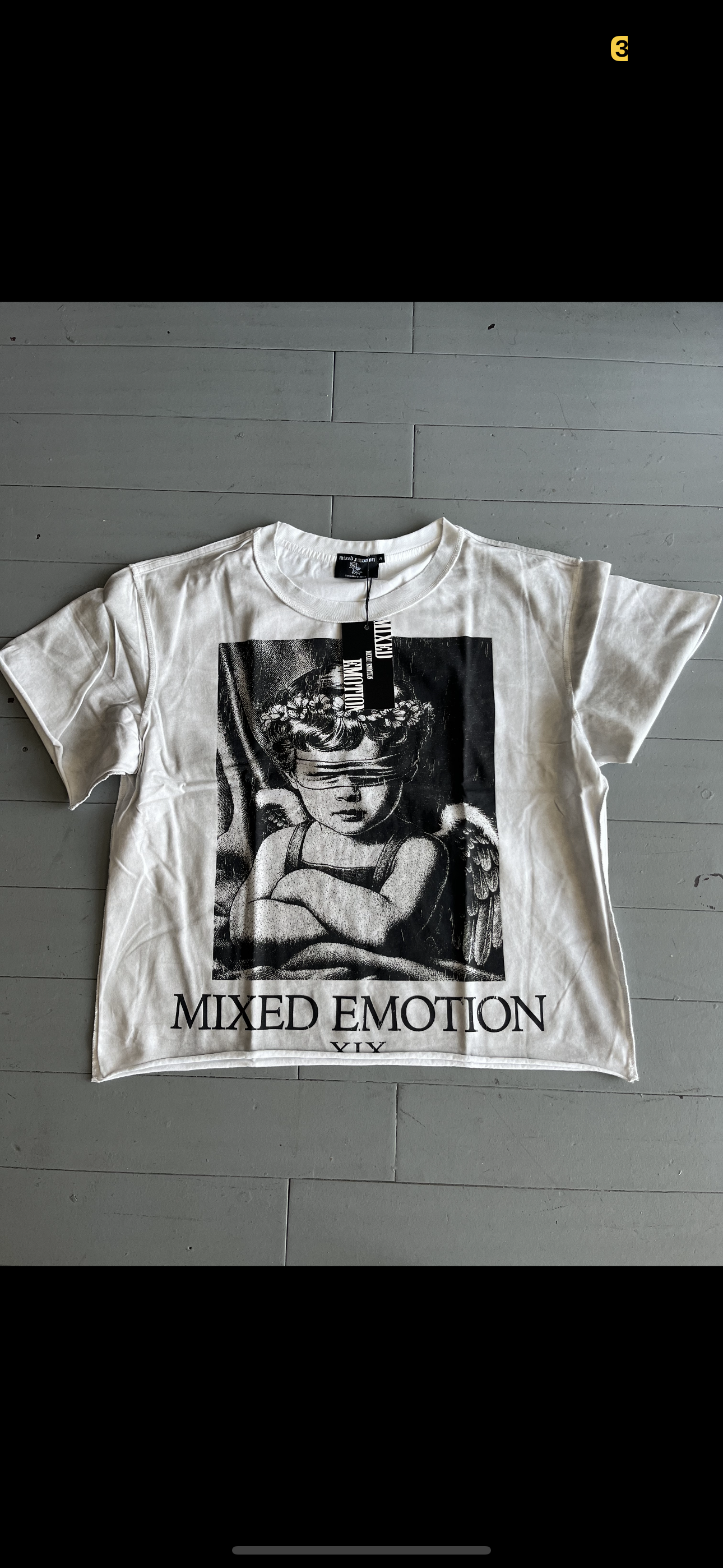 Mixed Emotions Blindfold Tee White/Black