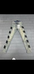 Mixed Emotions Logo Jean Light Blue/Black skinny
