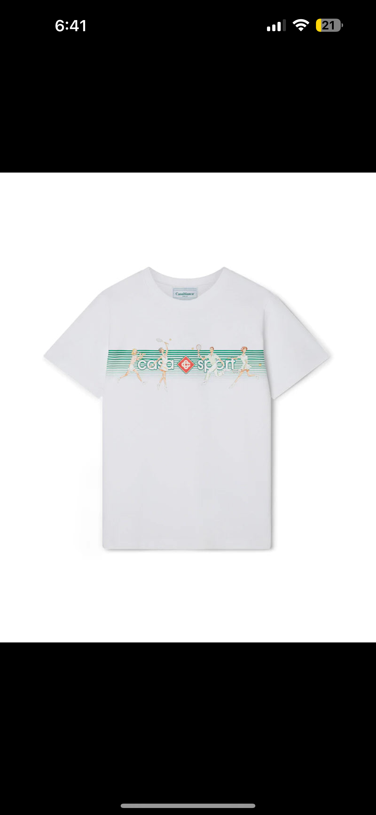 Casablanca “Playful Stripe” Tee (White/Green)