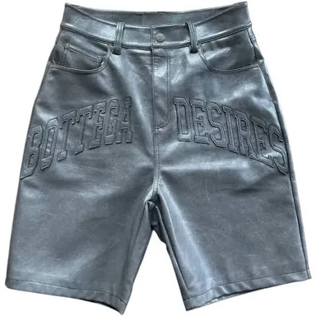 Bottega Desires Leather Shorts (Black)