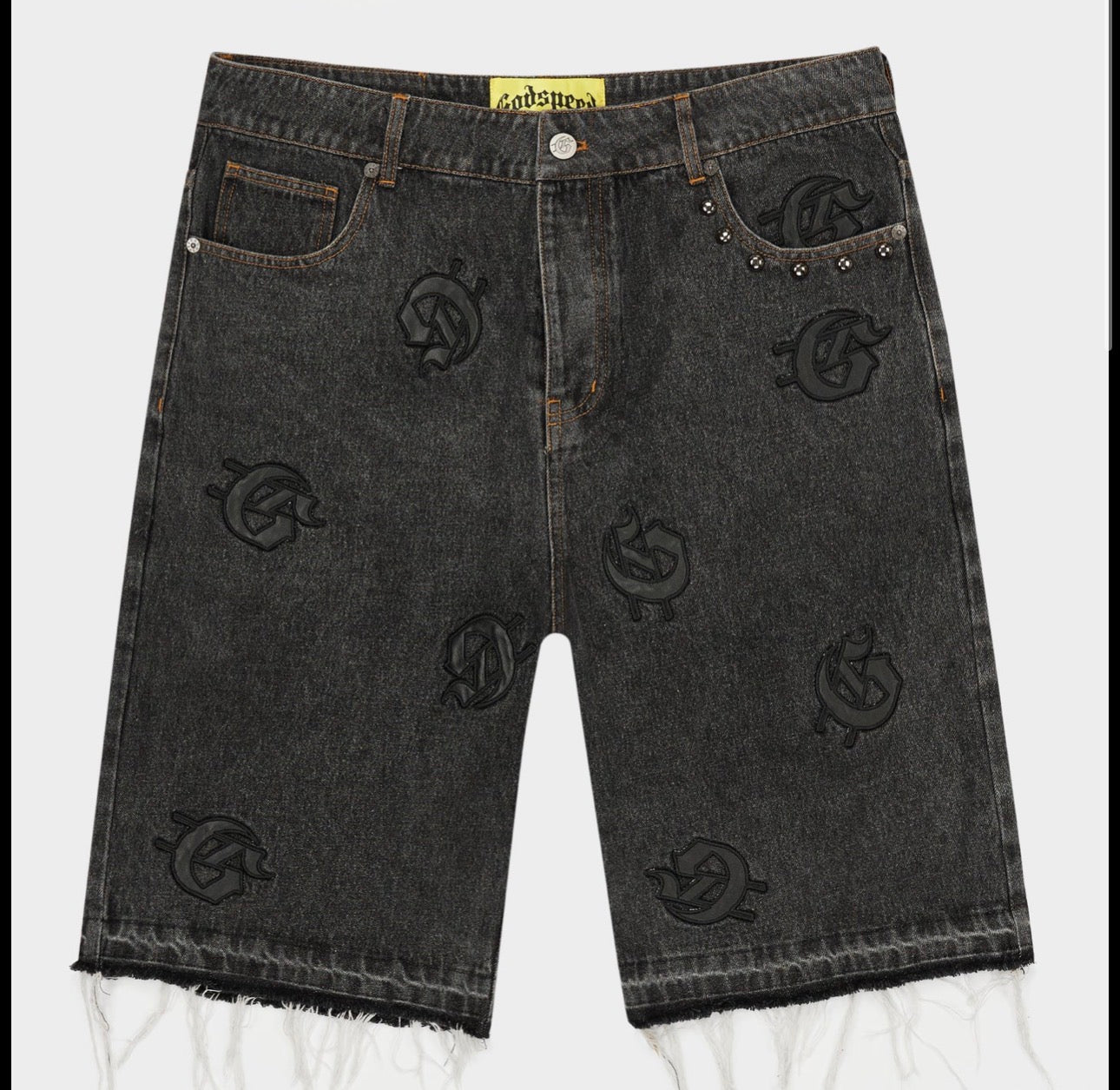 Godspeed “infinity Logo” Denim Shorts (Black)