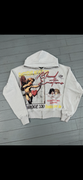 Mixed Emotions Cupid Zip up hoodie grey