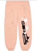 Spider sweatpants salmon