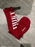 Amiri Logo Sock (Red)
