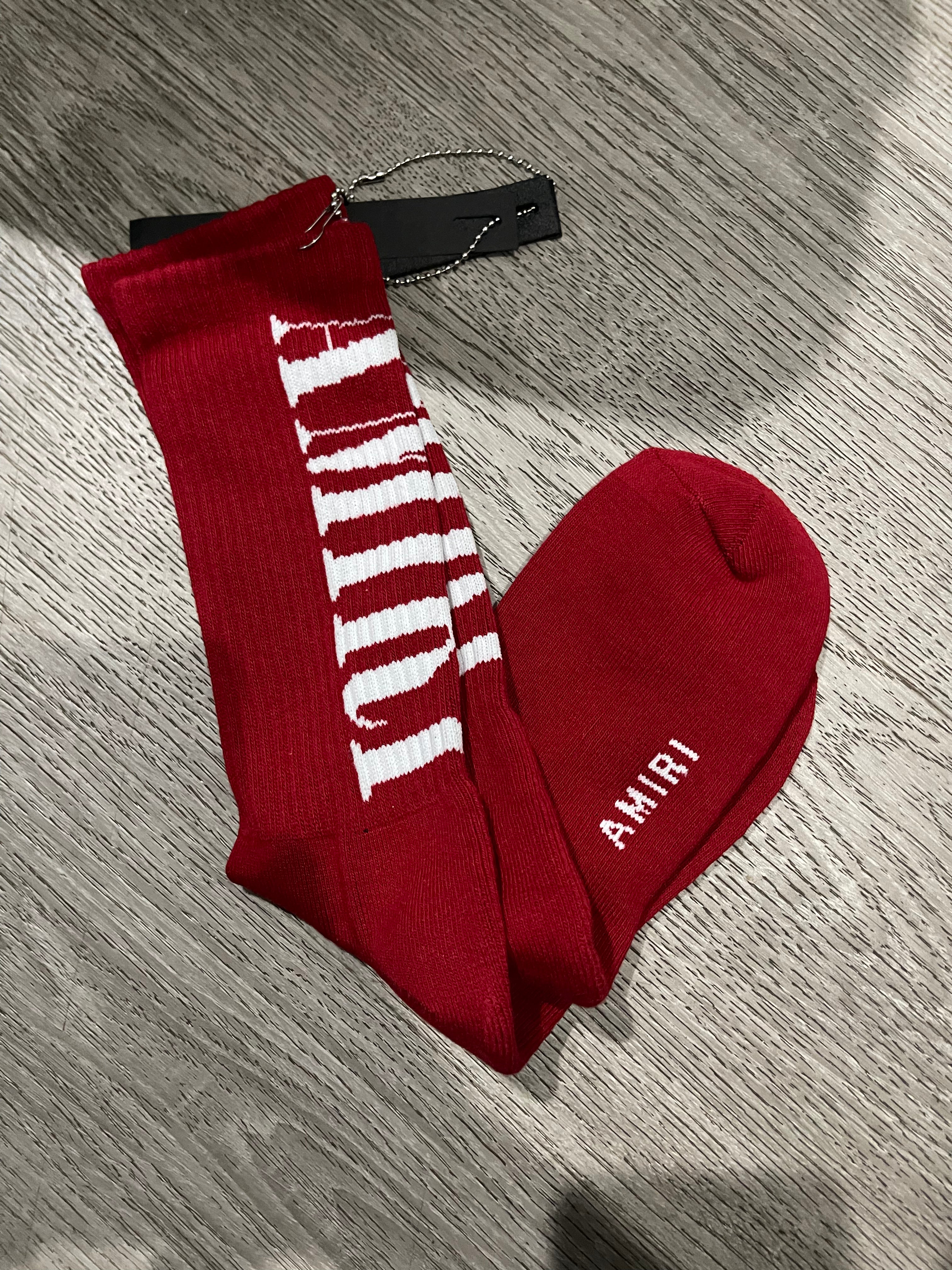 Amiri Logo Sock (Red)