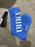 Amiri Logo Sock (Blue)
