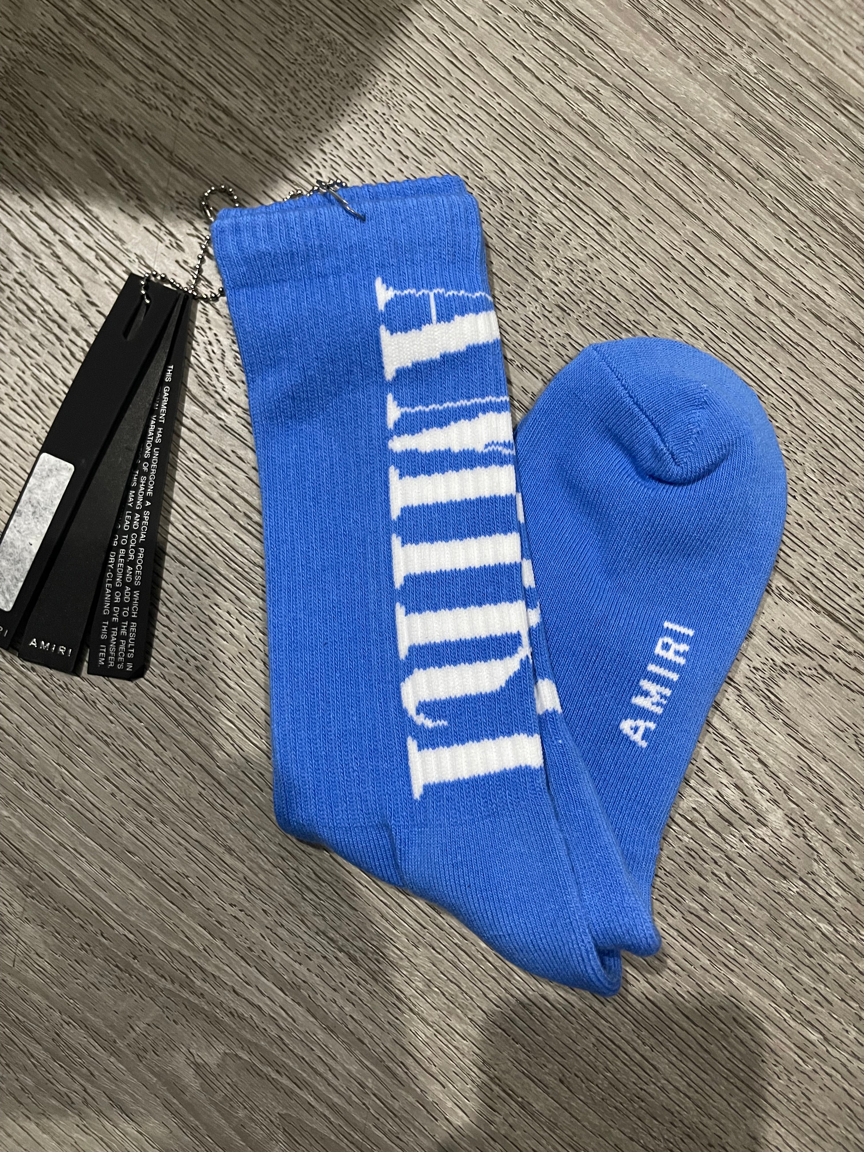 Amiri Logo Sock (Blue)