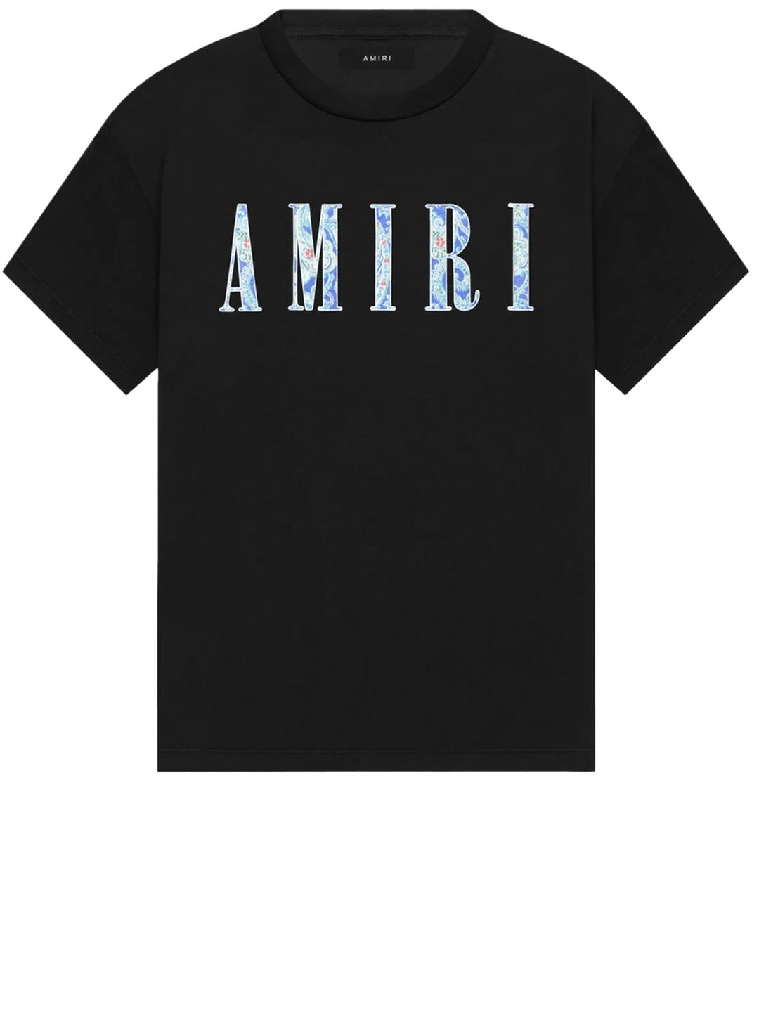 Amiri Core Logo Tee Paisley (Black/Blue)