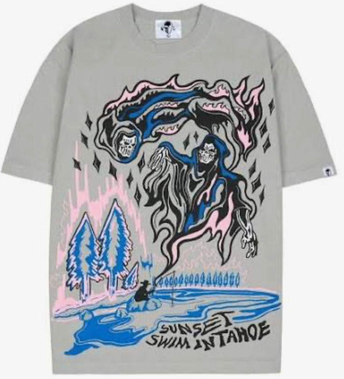 Warren Lotas tee Sunset in Tahoe grey