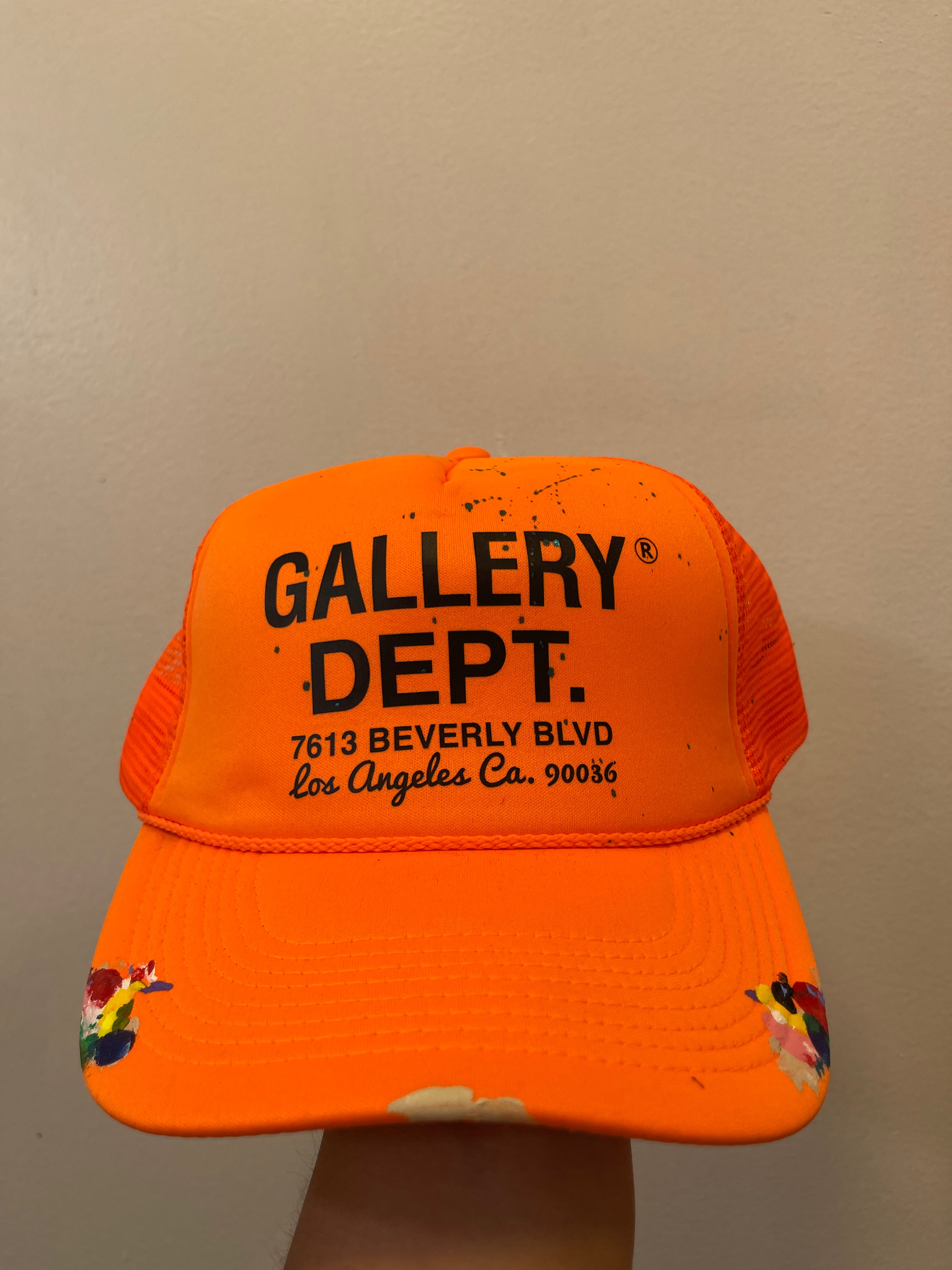 Gallery Dept Trucker Hat (Orange Paint splatter)
