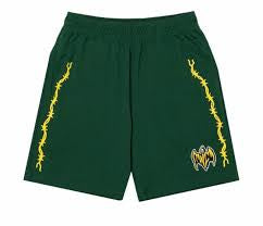 Warren Lotas “Barbed Wire” Shorts (Green/Yellow)