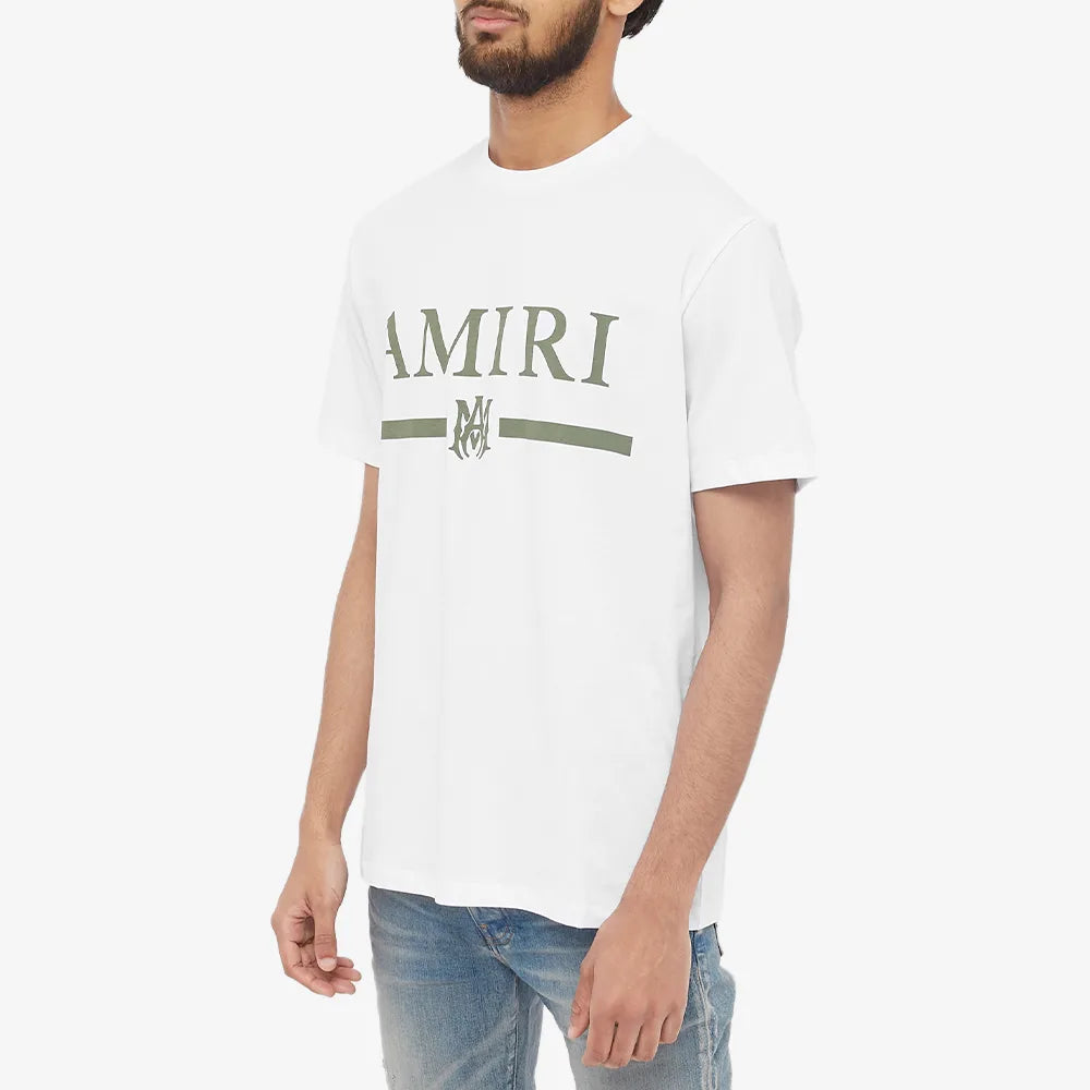 Amiri “MA Bar” Tee (White/Green)