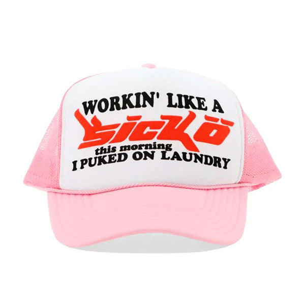Sicko Trucker Hat (Light Pink)