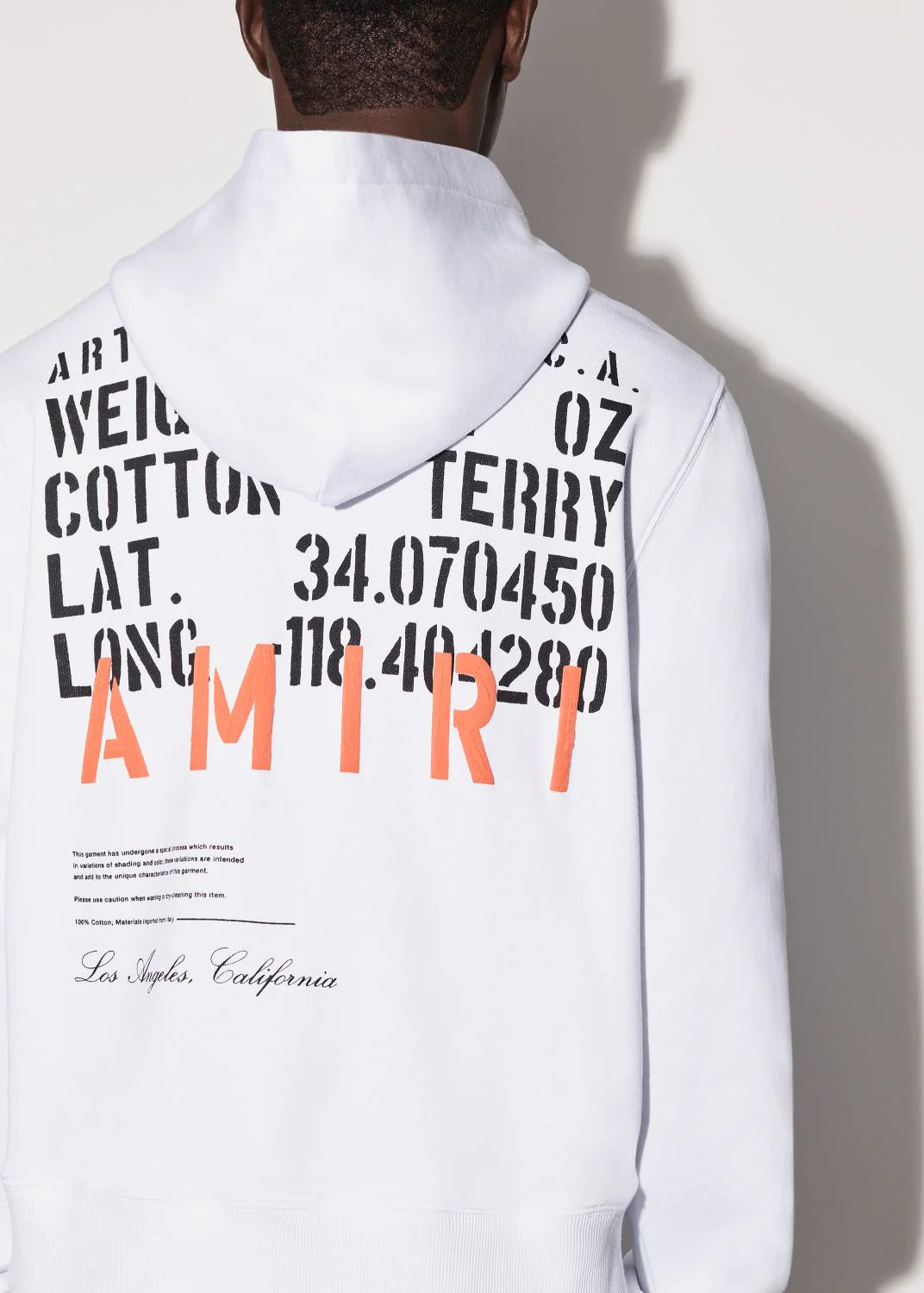 Amiri Military Specs Hoodie (White/Orange)