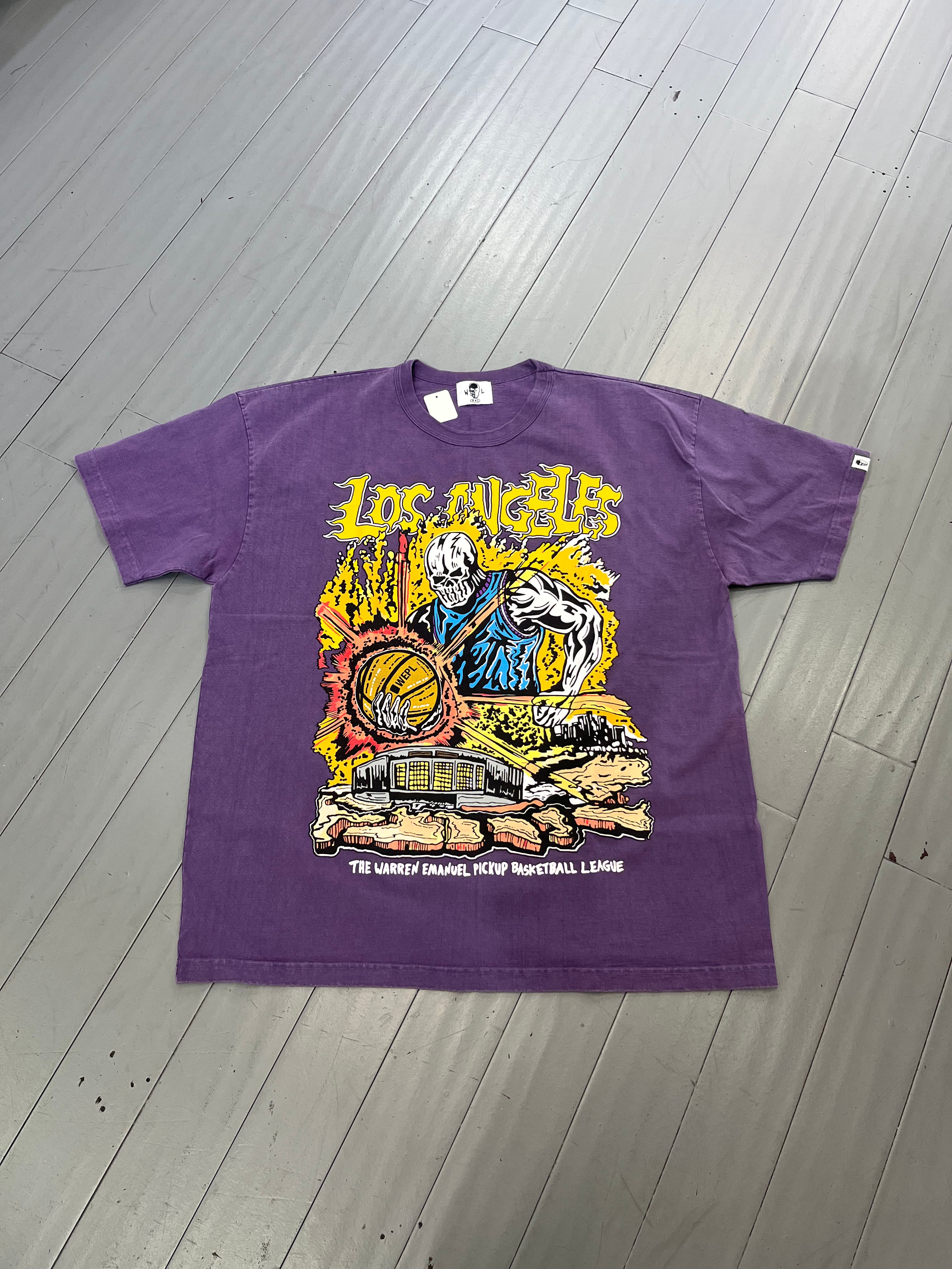 Warren Lotas tee Los Angeles purple/ yellow