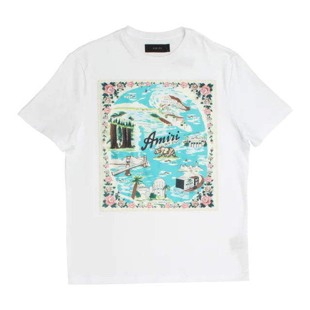 Amiri “California Hawaiian” Tee (White)