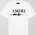 Amiri tee MA bar logo flocked white