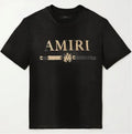Amiri tee bar logo Flocked black