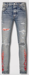 Amiri jeans orange flame