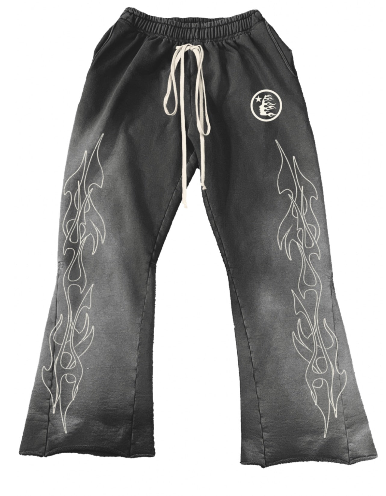 Hellstar “Flame” Flare Sweatpants (Black)